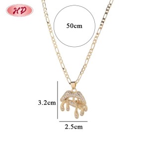 Zeitlose Anhänger-Halskette Hersteller | 18 Karat Gold auf Messing, OEM Feiner Hochzeitsschmuck