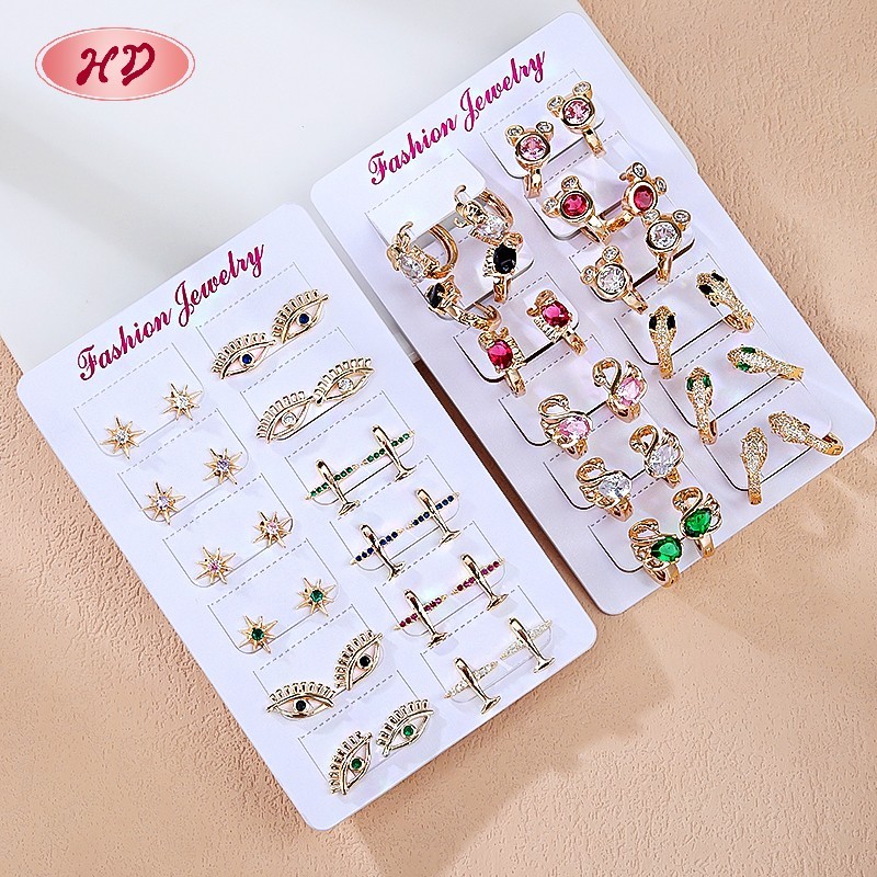 Hengdian 18K gold plated earring collection 4
