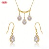 Delicate Jewelry Set by Export Manufacturer | 18K Gold Plated Brass with AAA CZ