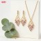 Elegant Jewelry Set Bulk Supplier | 18K Gold Plated Brass, AAA CZ, for Boutiques