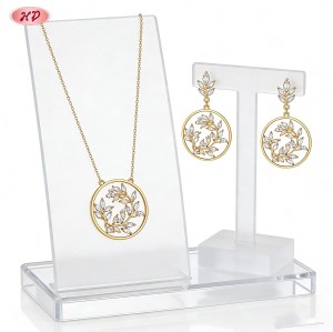 Radiant Necklace & Earring Jewelry Set | Private Label OEM Supplier, Gold Plated Brass CZ