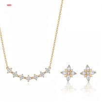 Bold Chunky Jewelry Set, Wholesale-Ready | Brass with 18K Gold Plating & AAA Zirconia | Bold Jewelry Set