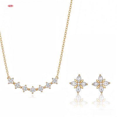 Bold Chunky Jewelry Set, Wholesale-Ready | Brass with 18K Gold Plating & AAA Zirconia | Bold Jewelry Set