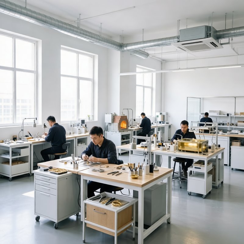 Modern jewelry manufacturing facility in China
