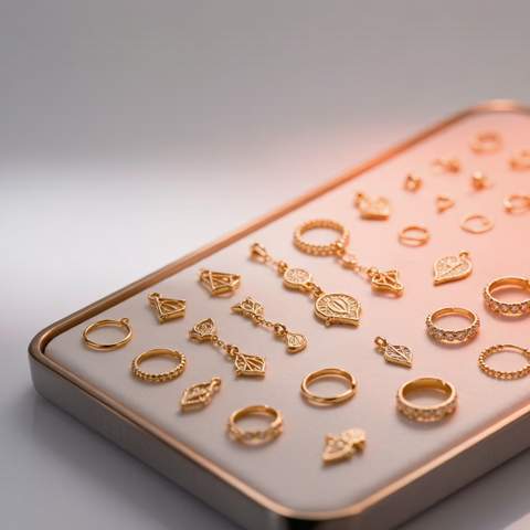 Assorted 18K gold plated customization options