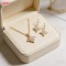 Refined Necklace & Earring Jewelry Set | 18K Gold Plated AAA CZ, Boutique Wholesaler | Necklace Earring Set Wholesale