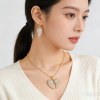 Angel Wing Heart Set | Private Label OEM Supplier, Gold Plated Brass CZ Jewelry
