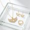Winged Heart Jewelry Set | Export Manufacturer, 18K Gold Plated Brass with AAA CZ