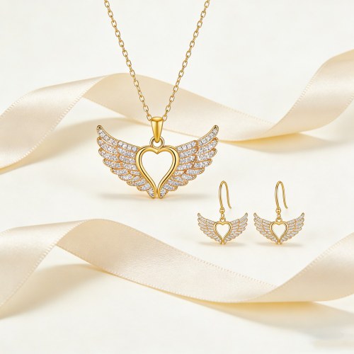 Dazzling Jewelry Set Export Manufacturer | Premium gold plating finish with premium cub...