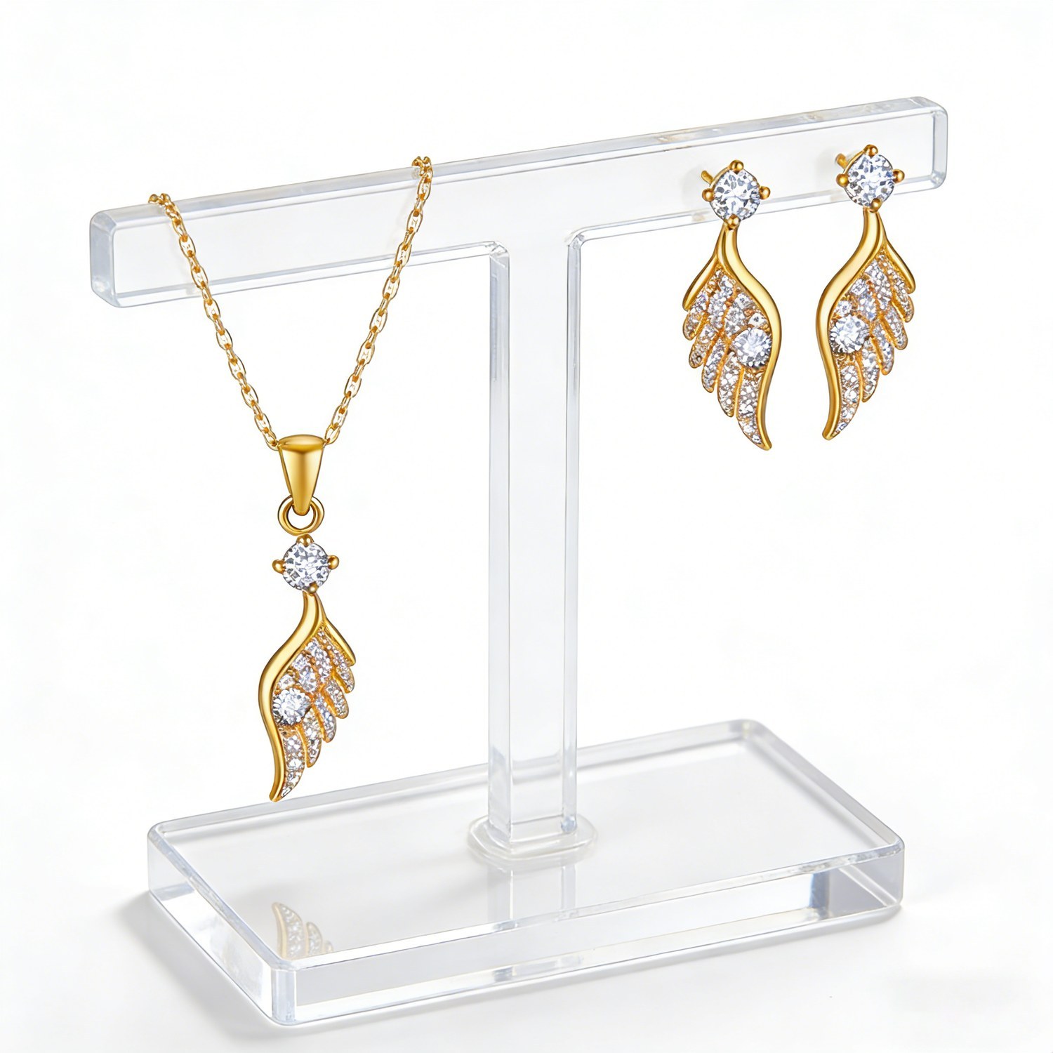 Jewelry set earring close-up