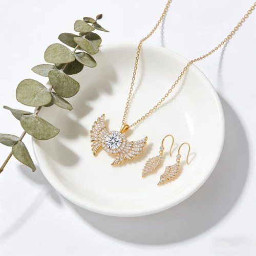Wholesale Jewelry Set | Trendy Brass 18K Gold Plated, AAA Zirconia, Coordinated Set