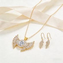 Wholesale Jewelry Set | Trendy Brass 18K Gold Plated, AAA Zirconia, Coordinated Set