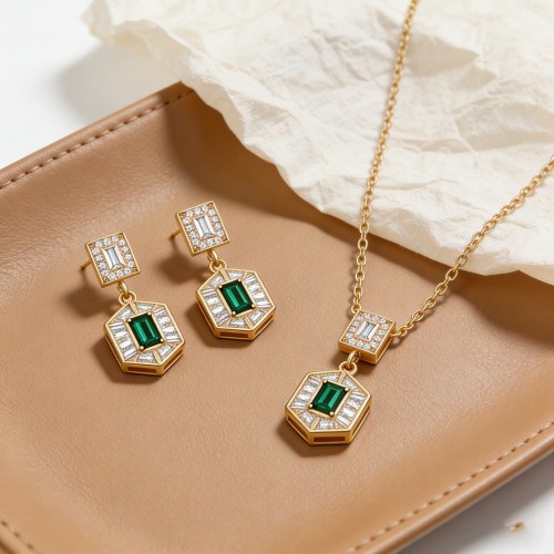 Eye-catching Bulk Jewelry Set | 18K Gold Plated Brass & AAA CZ for Retailers