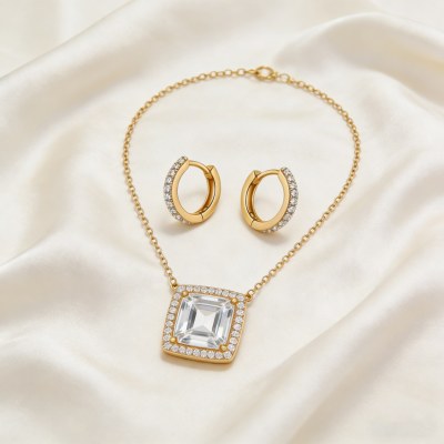 Chic Wholesale Jewelry Set | 18K Gold Plated Brass & AAA CZ, Boutique Collection