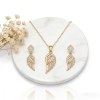 Fabricante de juego de joyas | Latón atemporal bañado en oro 18k, zirconia AAA, juego coordinado