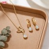 Juego de joyas artesanal para private label | Fabricante de latón tono oro, zirconia AAA