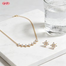 Juego de joyas bold chunky, listo para mayoristas | Latón bañado en oro 18k y zirconia AAA