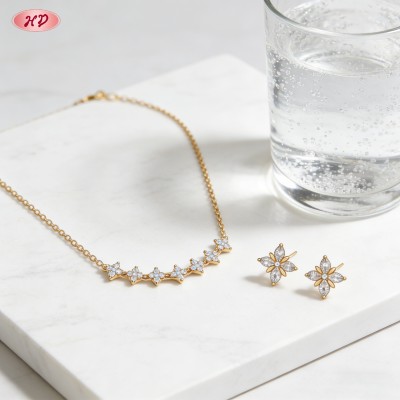 Juego de joyas bold chunky, listo para mayoristas | Latón bañado en oro 18k y zirconia AAA