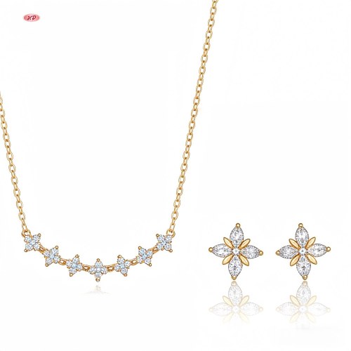 Juego de joyas bold chunky, listo para mayoristas | Latón bañado en oro 18k y zirconia AAA