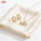 Wholesale Jewelry Set, Elegant Gold-Plated Brass & AAA CZ Coordinated Necklace Earring Set
