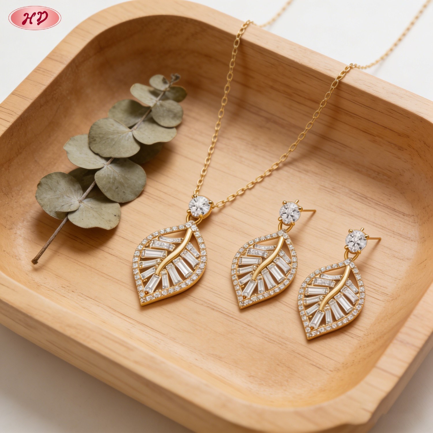 Stunning versatile gold plated CZ jewelry set 3