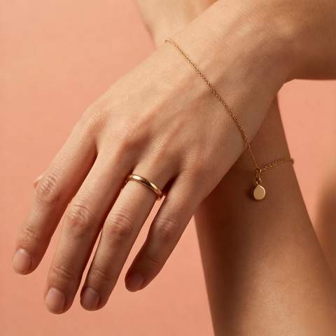 18K gold plated jewelry on hand