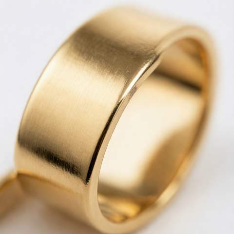Macro of gold plating worn at a friction edge