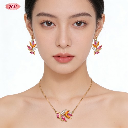OEM Jewelry Set Factory | 18K Gold Plated Brass with AAA CZ, Private Label