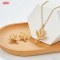 Wholesale Jewelry Set, Eye-catching | 18K Gold Plated Brass with AAA CZ, Ready Stock