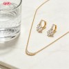 Wholesale Jewelry Set, Sophisticated 18K Gold Plated Brass with AAA Cubic Zirconia