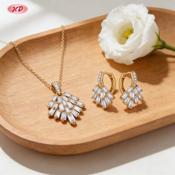 Elegant bulk jewelry set detail view