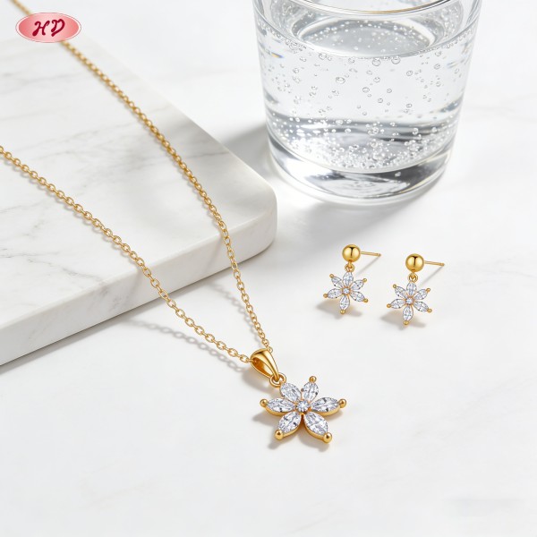 Jewelry set worn view