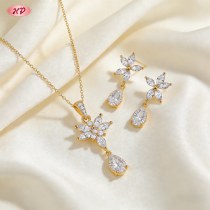 Modern OEM Jewelry Set | 18K Gold Plated Brass & AAA CZ, Private Label Stock 36