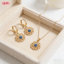 Refined Wholesale Jewelry Set | 18K Gold Plated Brass with AAA Zirconia, Stock 36