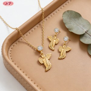 OEM Jewelry Set, Artisan 18K Gold Plated Brass & AAA CZ, Private Label Manufacturer