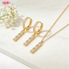 Wholesale Jewelry Set, Refined 18K Gold Plated Brass & AAA CZ, Factory Direct Supply