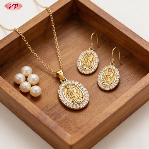 Luxurious Bulk Jewelry Set Supplier | 18K Gold Plated Brass, AAA CZ, Stock MOQ 36