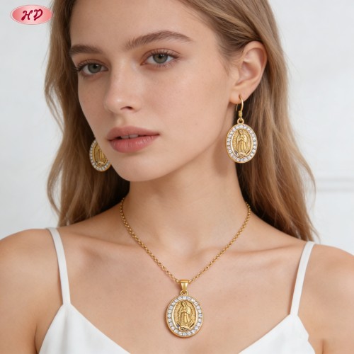 Luxurious Bulk Jewelry Set Supplier | 18K Gold Plated Brass, AAA CZ, Stock MOQ 36