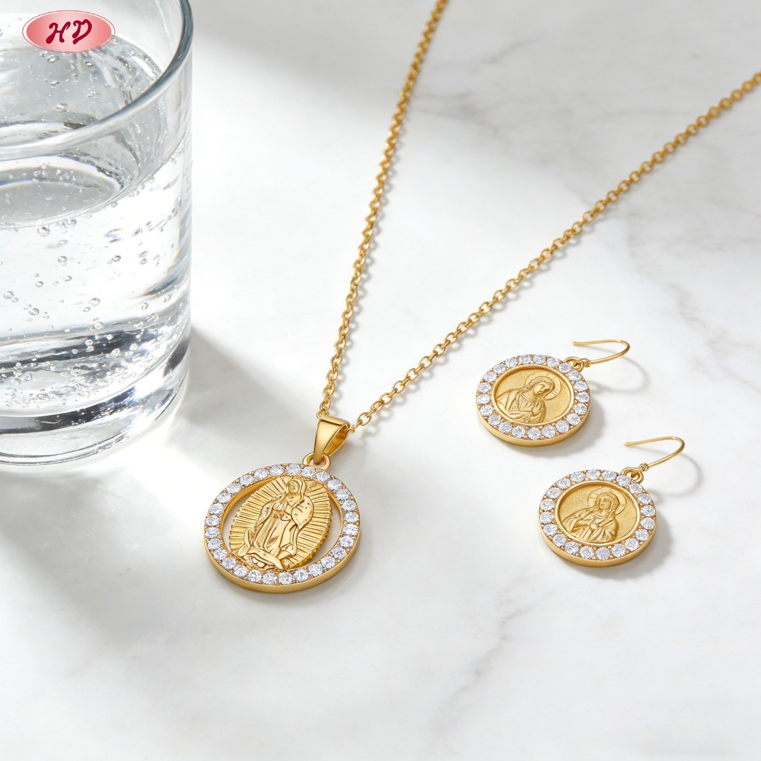 Classic drop jewelry set view one