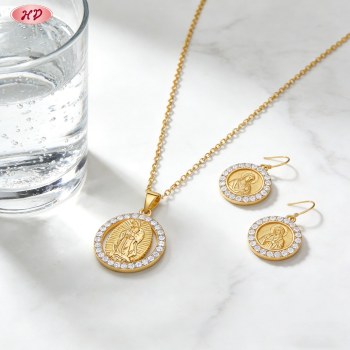 Classic Drop Jewelry Set Manufacturer | OEM Private Label 18K Gold Plated Brass & AAA CZ