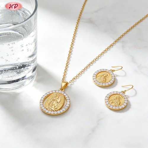 Classic Drop Jewelry Set Manufacturer | OEM Private Label 18K Gold Plated Brass & AAA CZ