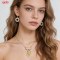Elegant Flower Drop Wholesale Jewelry Set | 18K Gold Plated Brass & AAA CZ, Stock 36