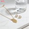 Elegant Flower Drop Wholesale Jewelry Set | 18K Gold Plated Brass & AAA CZ, Stock 36