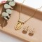 Elegant Flower Drop Wholesale Jewelry Set | 18K Gold Plated Brass & AAA CZ, Stock 36