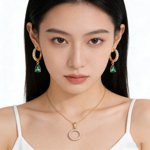 Stylish Bulk Jewelry Set | 18K Gold Plated Brass with AAA CZ, Wholesale Volume Lots