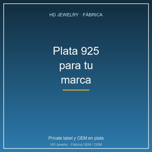 Joyería de Plata 925 para Private Label y OEM al Por Mayor