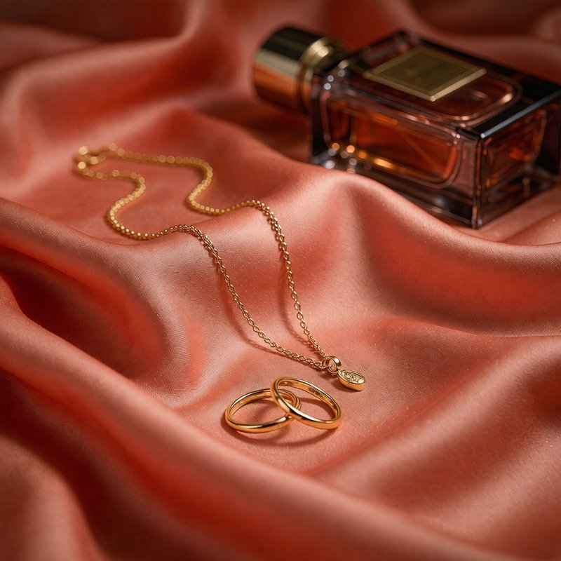 Can gold plated jewelry be worn with perfume or makeup?