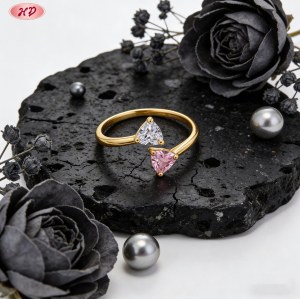 Sophisticated CZ Ring OEM Factory | 18K Gold Plated Brass AAA CZ Private Label Base