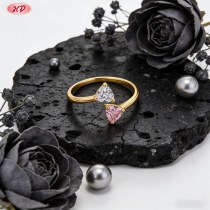 Sophisticated CZ Ring OEM Factory | 18K Gold Plated Brass AAA CZ Private Label Base