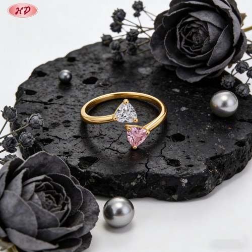 Sophisticated CZ Ring OEM Factory | 18K Gold Plated Brass AAA CZ